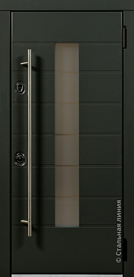 Дверь Форт цвет серый графит/серый графит 880х2060 мм